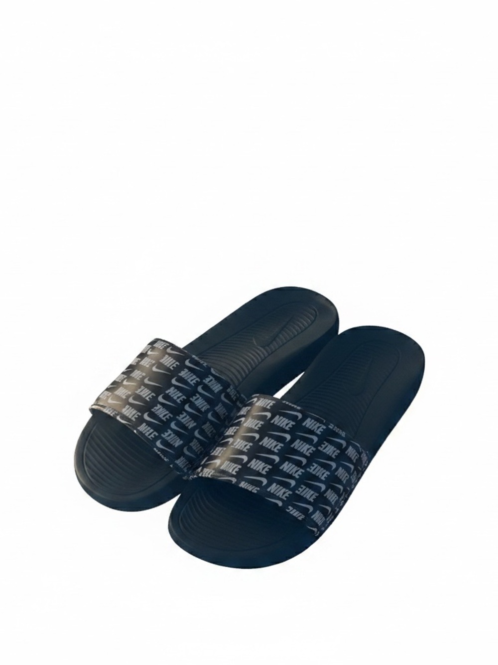Nike Benassi JDI Print Slides Black White Logo Sandals [8]